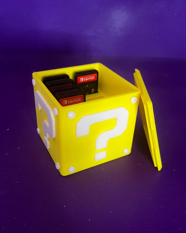 Caja de Almacenamiento Cartuchos Switch Bloque Interrogante